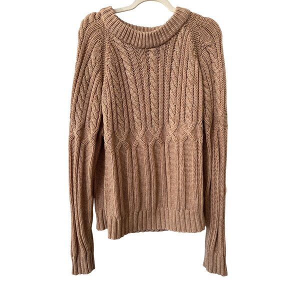 Campus Rugged Country Sweaters - Vintage 80s Campus Rugged Country Sweater XL Chunky Cable Tan Virgin Acrylic